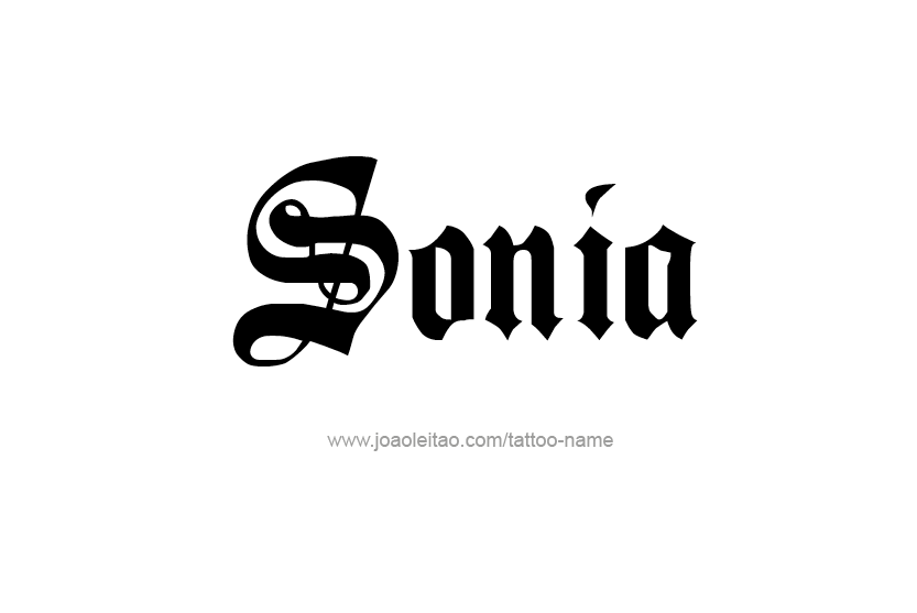 Tattoo Design Name Sonia   