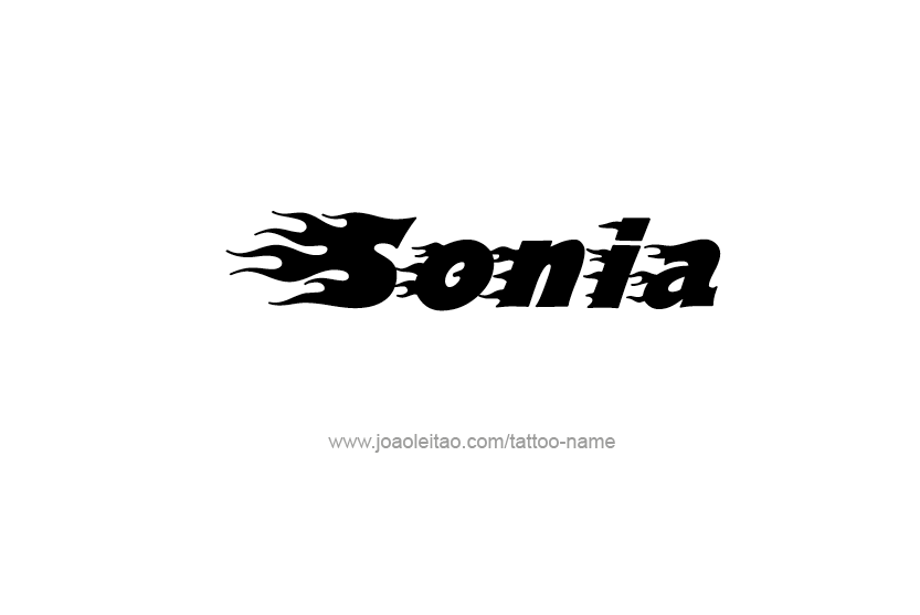 Tattoo Design Name Sonia   