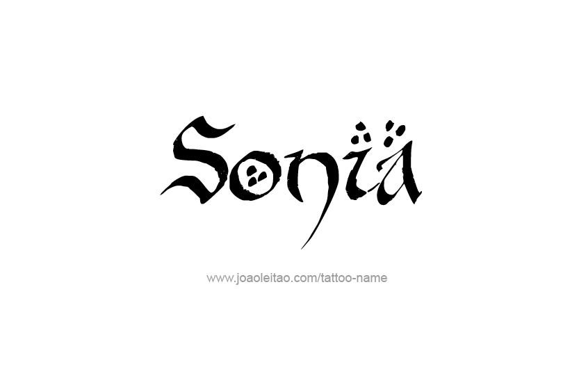 Tattoo Design Name Sonia   