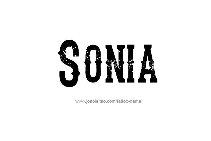 Tattoo Design Name Sonia   