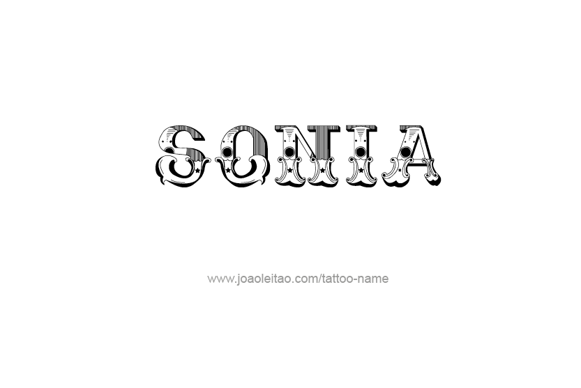 Tattoo Design Name Sonia   