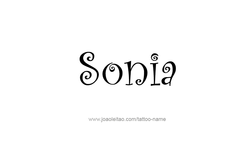 Tattoo Design Name Sonia   