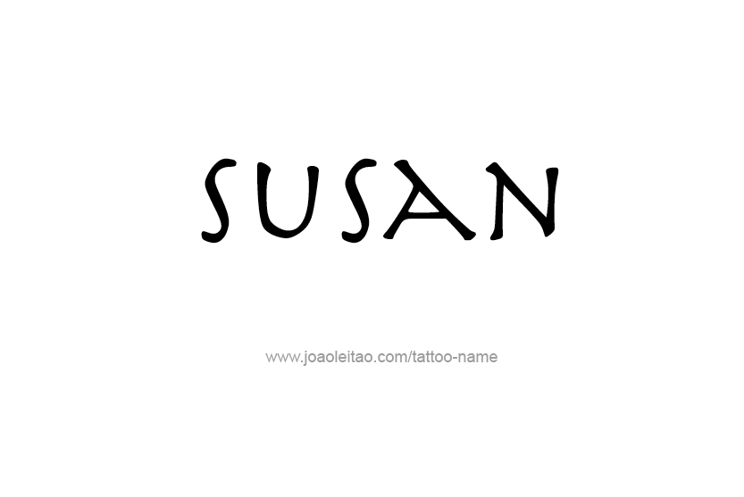 Tattoo Design Name Susan   