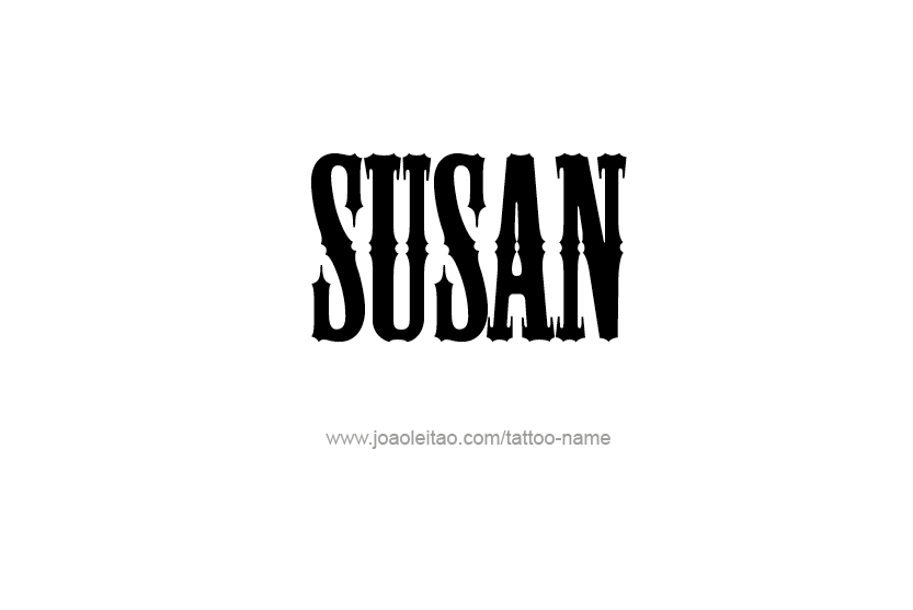 Tattoo Design Name Susan   