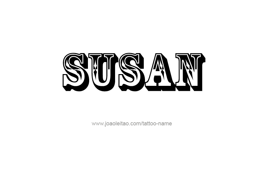 Tattoo Design Name Susan   