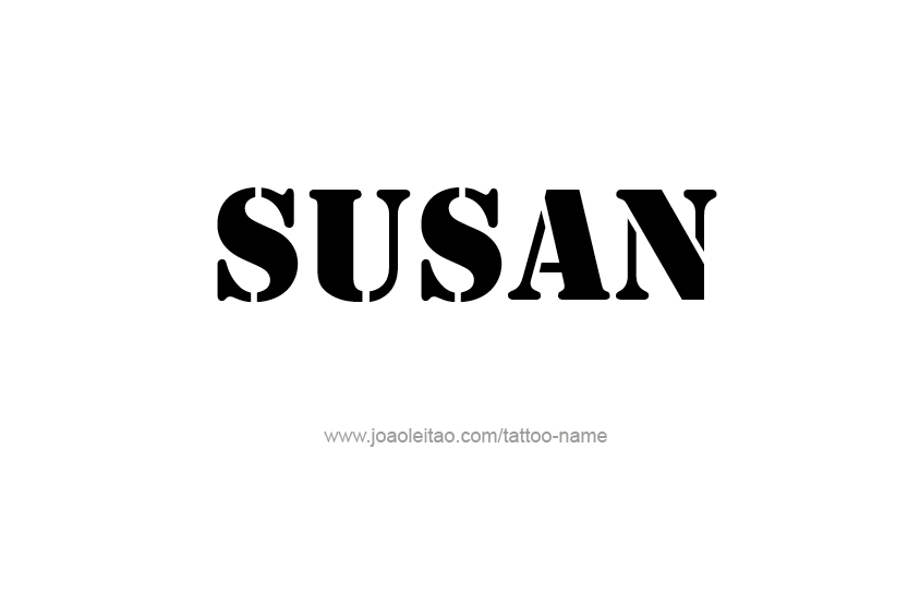 Tattoo Design Name Susan   