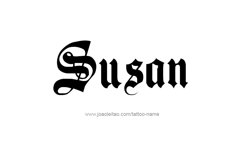 Tattoo Design Name Susan   