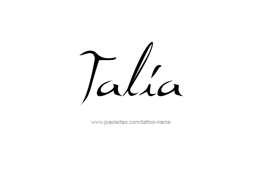 Tattoo Design Name Talia   