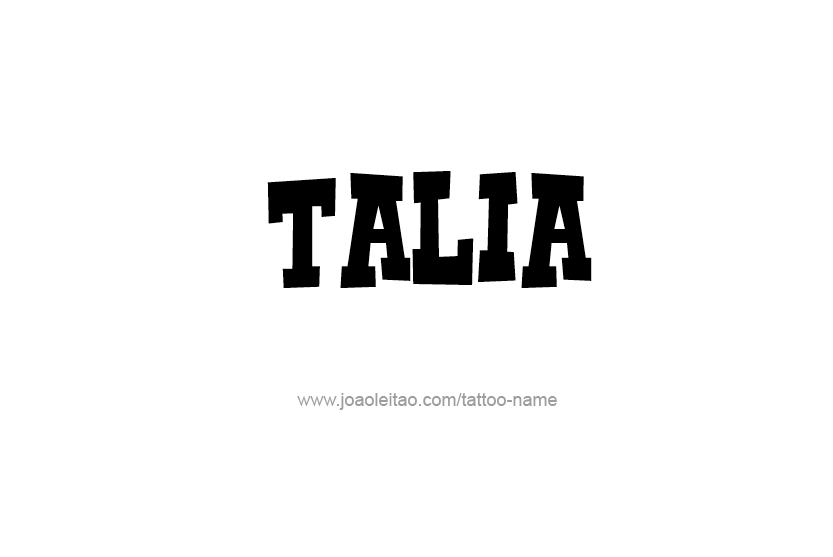 Tattoo Design Name Talia   