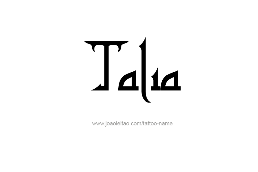 Tattoo Design Name Talia   