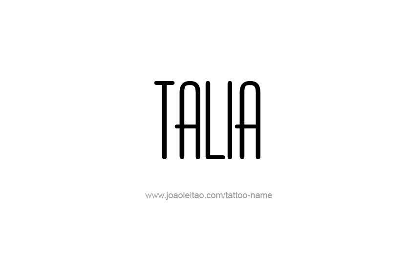 Tattoo Design Name Talia   