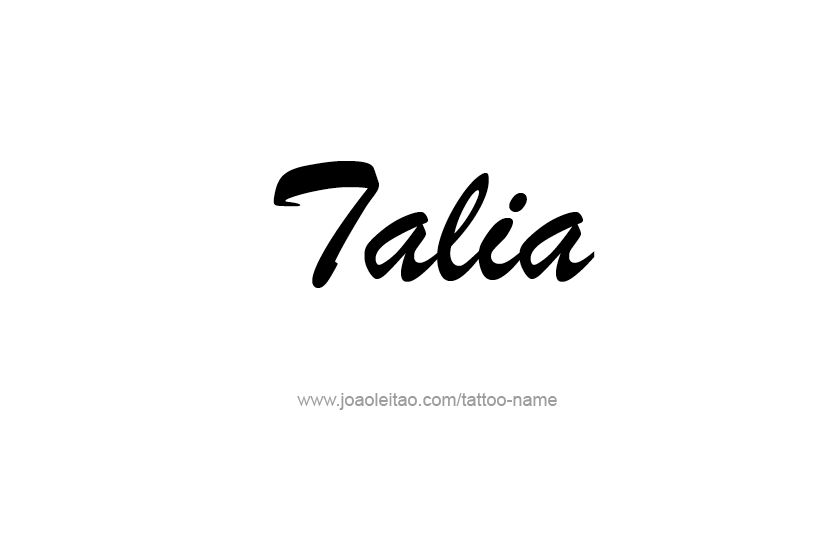 Tattoo Design Name Talia   