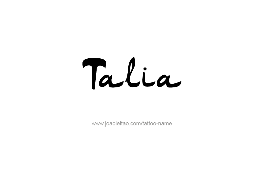 Tattoo Design Name Talia   
