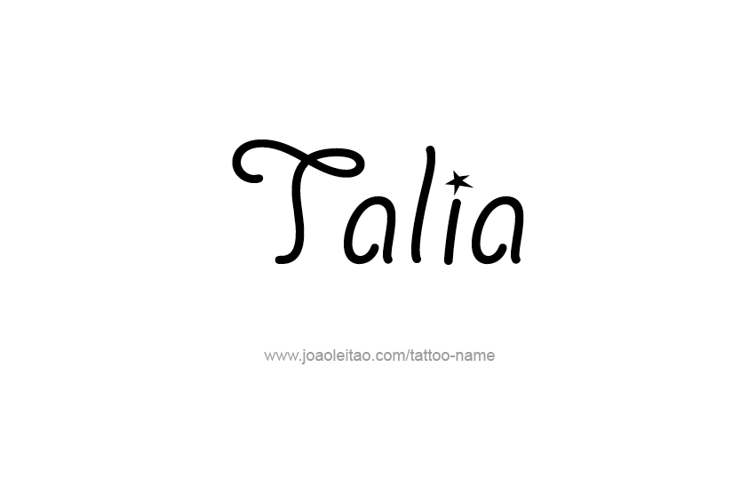 Tattoo Design Name Talia   