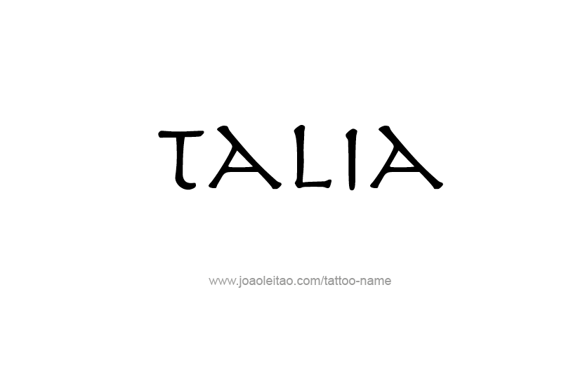 Tattoo Design Name Talia   