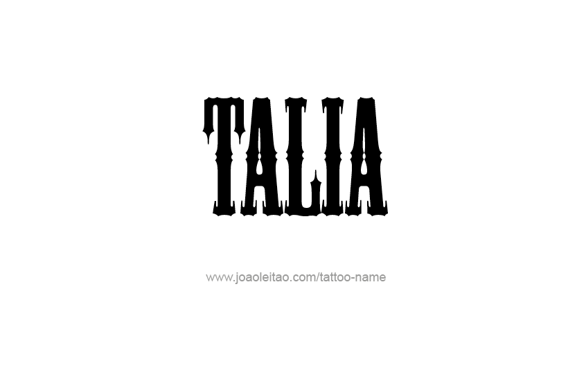 Tattoo Design Name Talia   