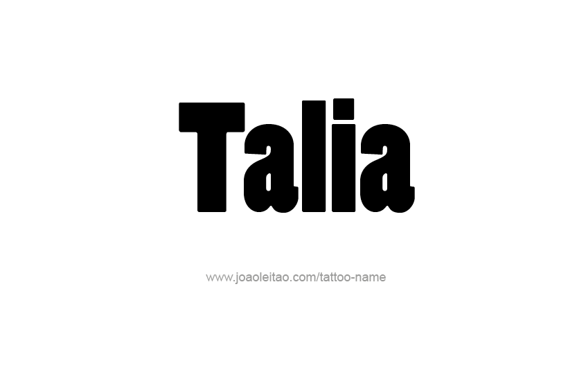 Tattoo Design Name Talia   