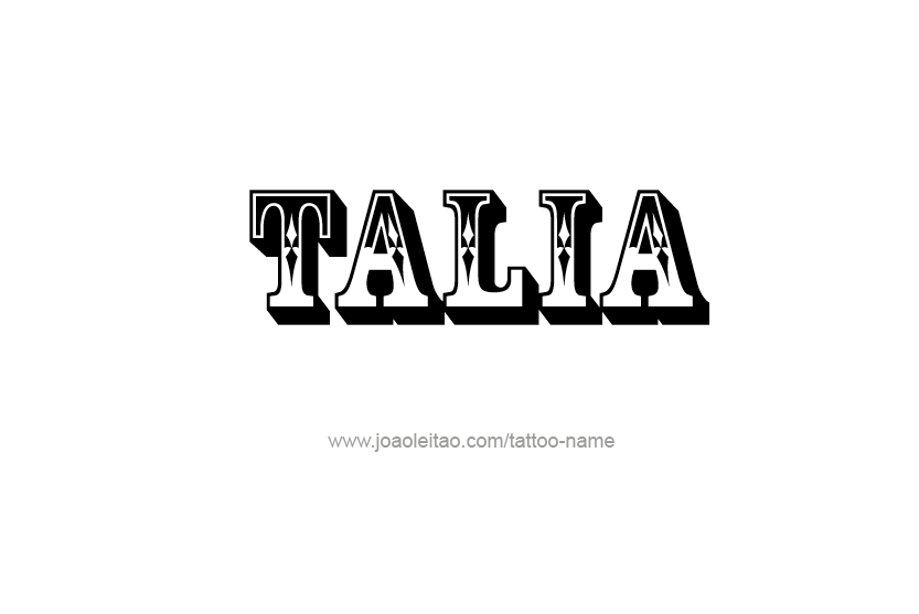 Tattoo Design Name Talia   