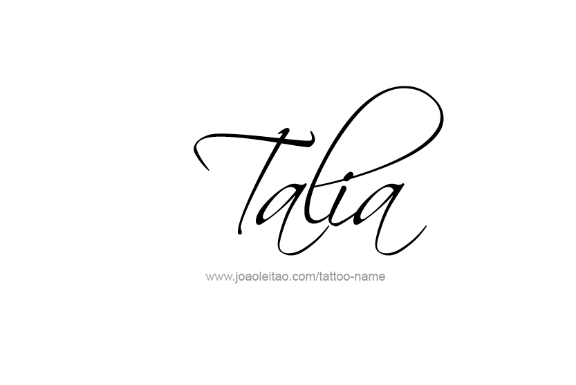 Tattoo Design Name Talia   