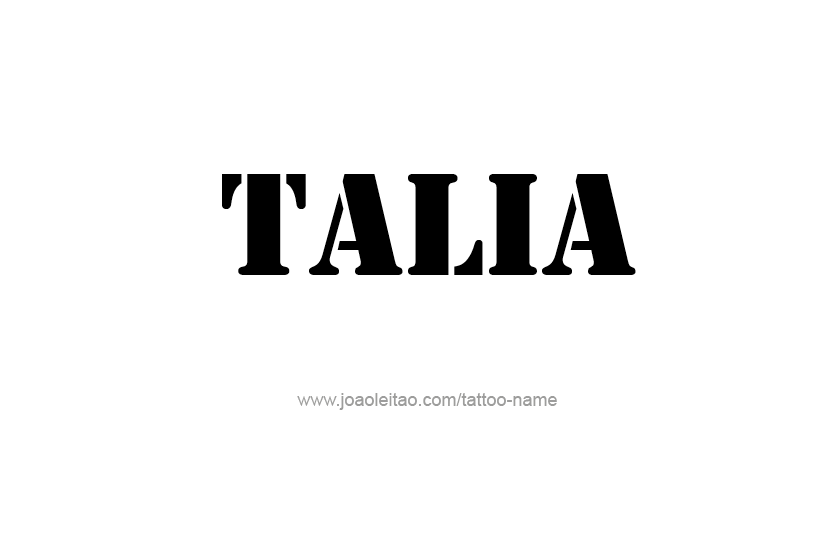 Tattoo Design Name Talia   