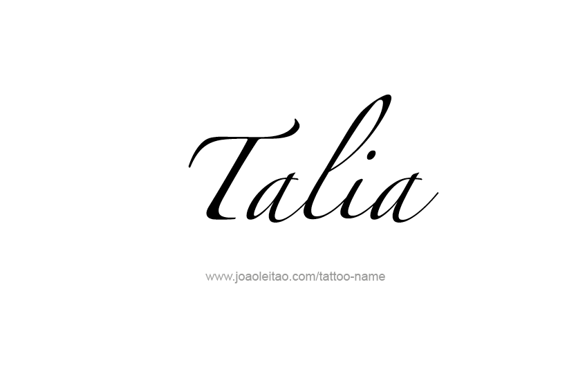 Tattoo Design Name Talia   