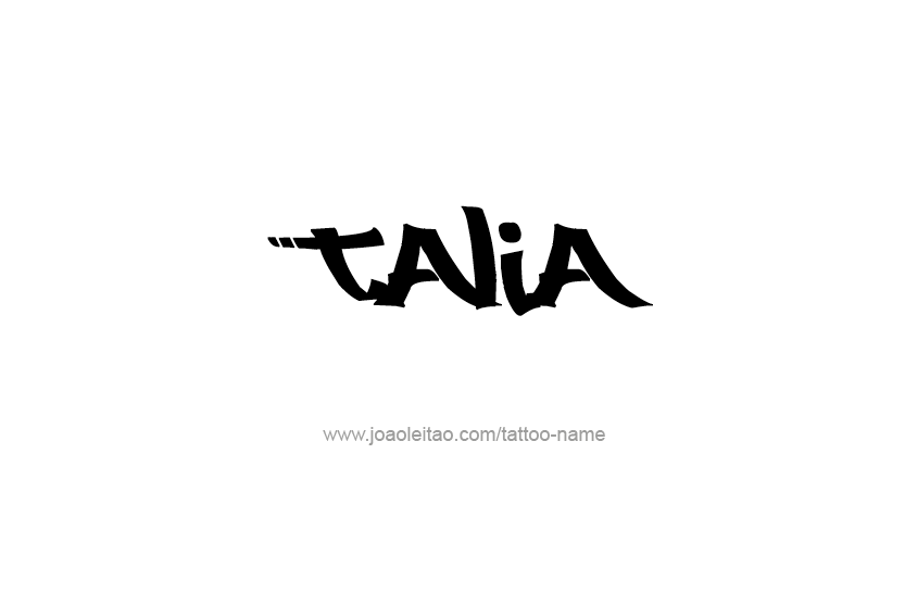 Tattoo Design Name Talia   