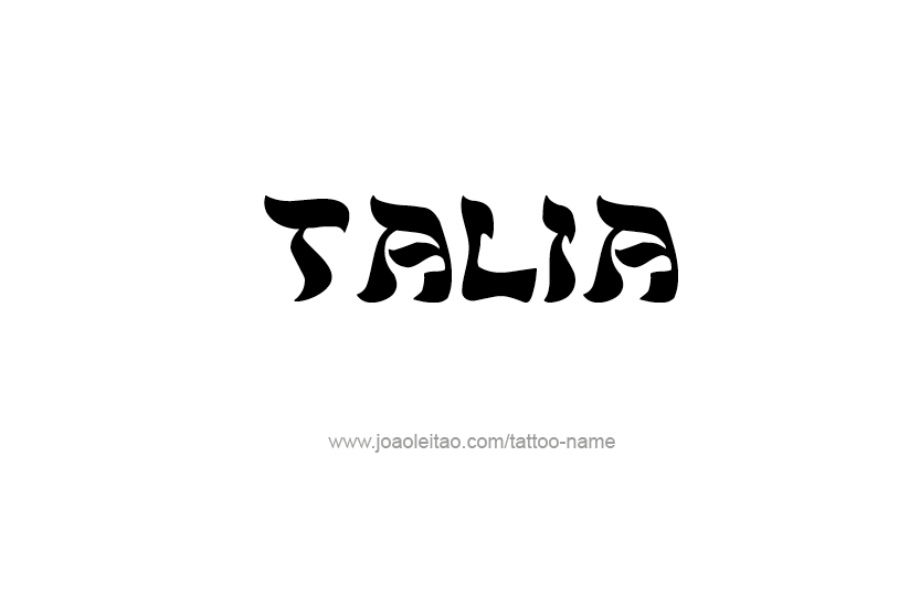 Tattoo Design Name Talia   