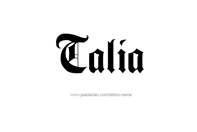 Tattoo Design Name Talia   