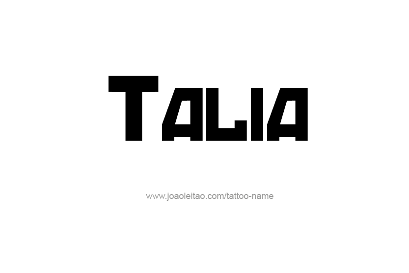 Tattoo Design Name Talia   