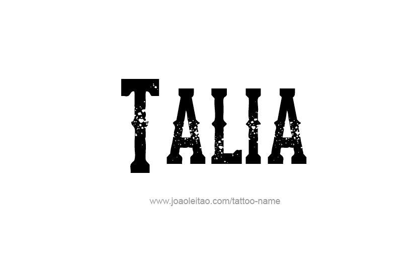 Tattoo Design Name Talia   