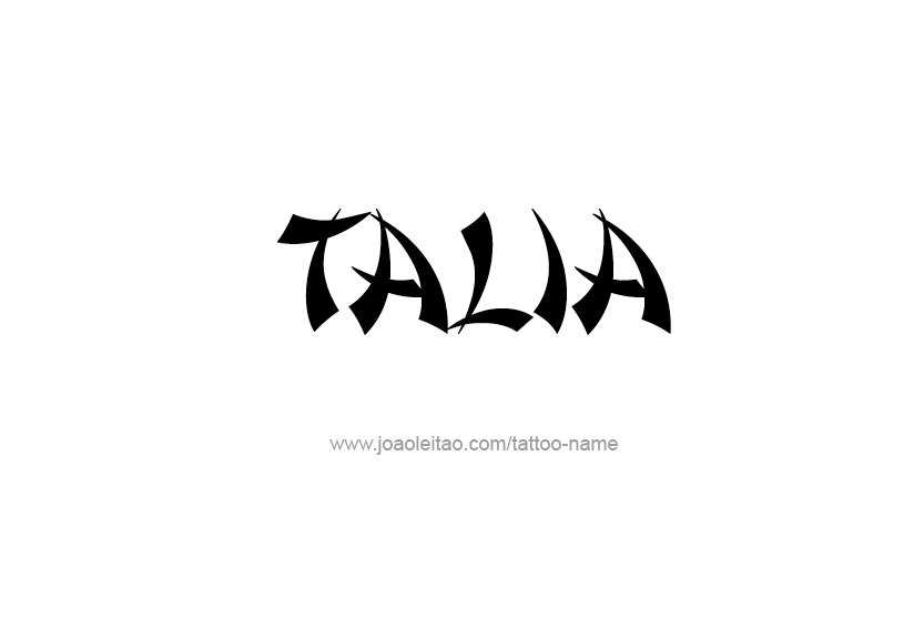 Tattoo Design Name Talia