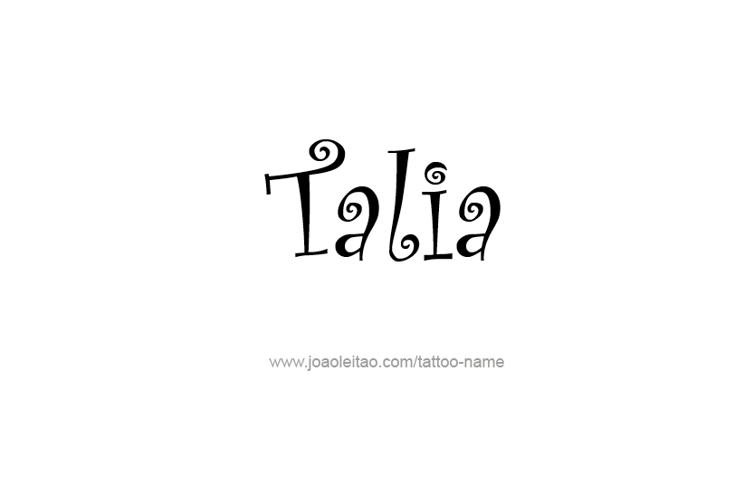 Tattoo Design Name Talia   