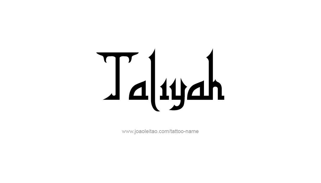 Tattoo Design Name Taliyah   