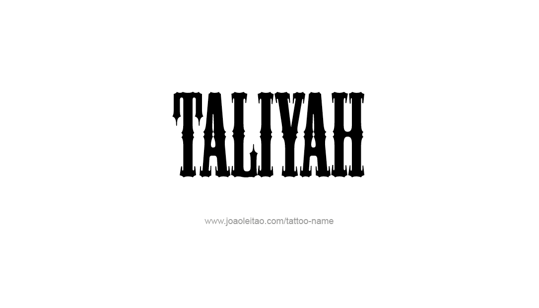 Tattoo Design Name Taliyah   