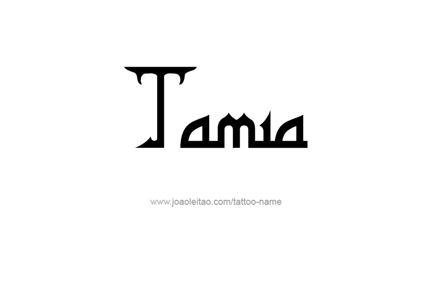 Tattoo Design Name Tamia   