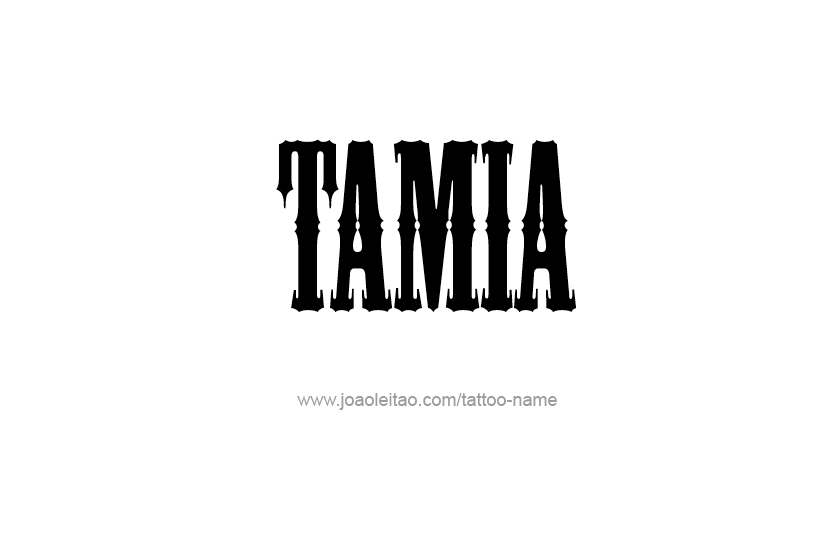 Tattoo Design Name Tamia   