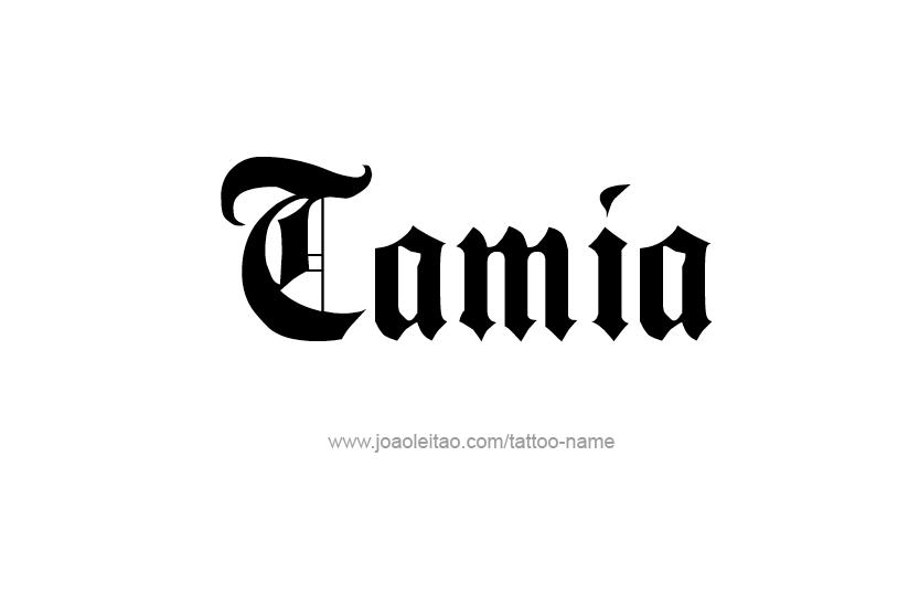 Tattoo Design Name Tamia   