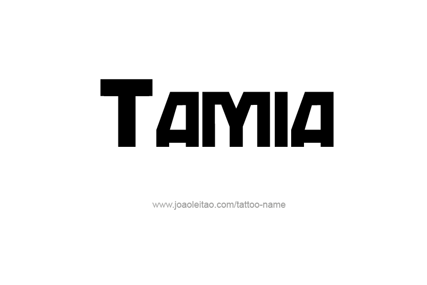 Tattoo Design Name Tamia   