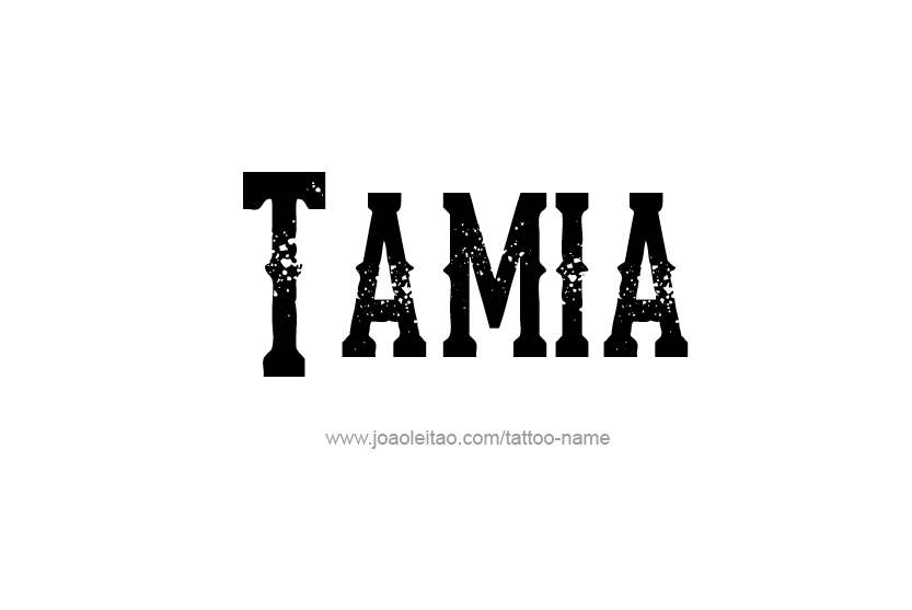 Tattoo Design Name Tamia   