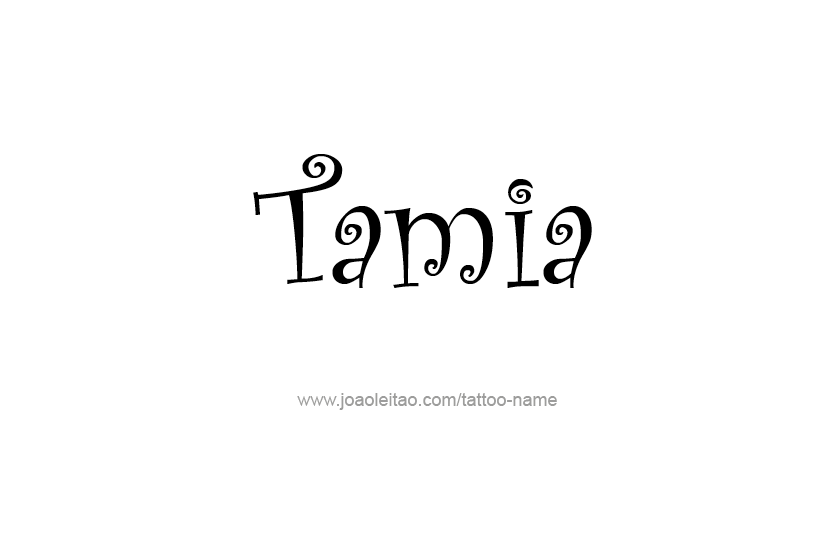 Tattoo Design Name Tamia   