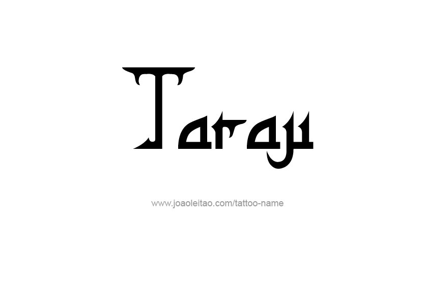 Tattoo Design Name Taraji   