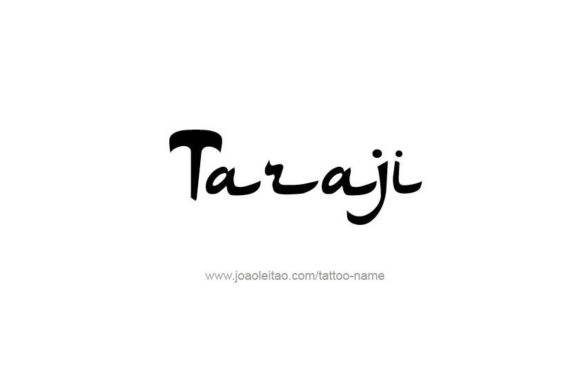 Tattoo Design Name Taraji   