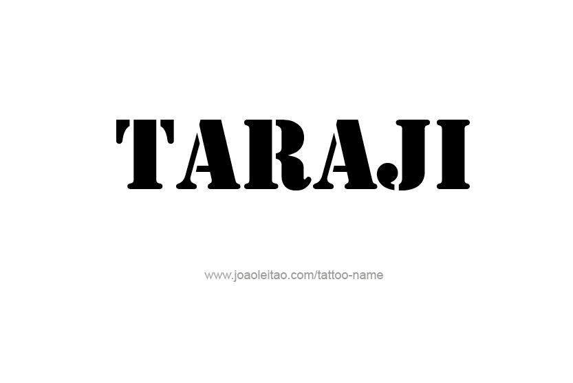 Tattoo Design Name Taraji   