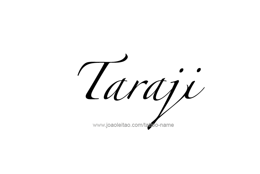 Tattoo Design Name Taraji   