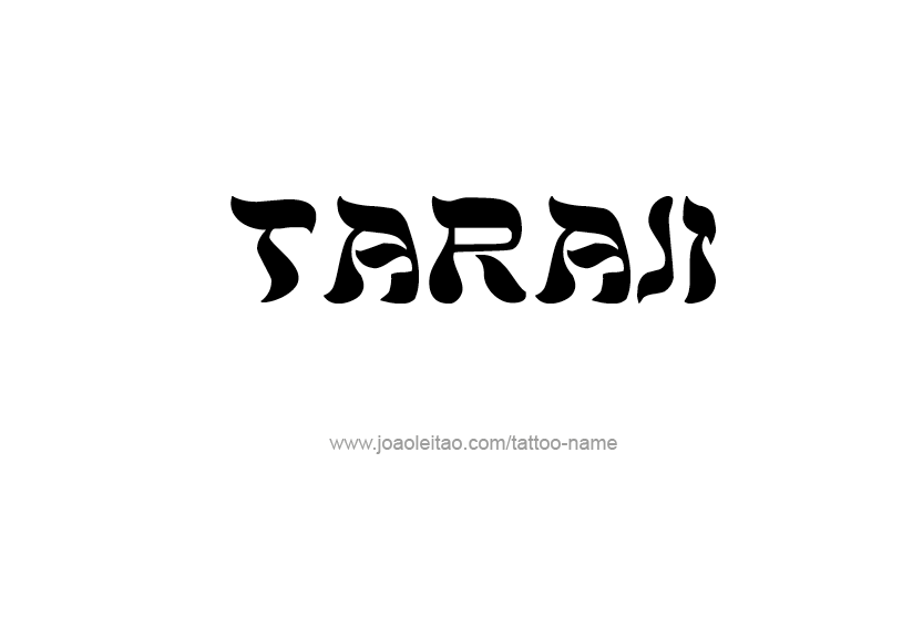 Tattoo Design Name Taraji   