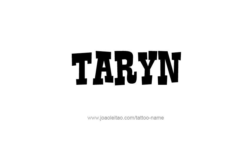 Tattoo Design Name Taryn   