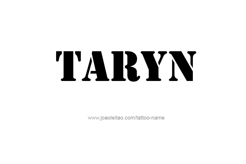 Tattoo Design Name Taryn   