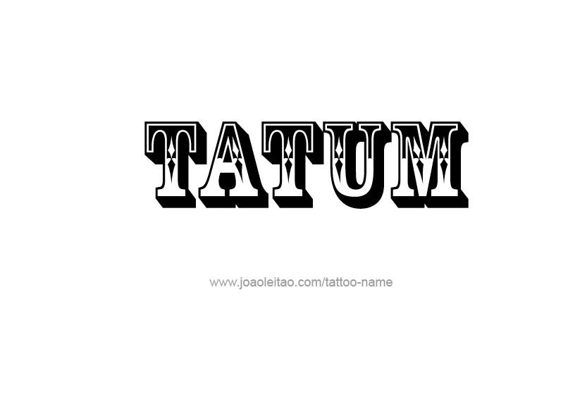 Tattoo Design Name Tatum   