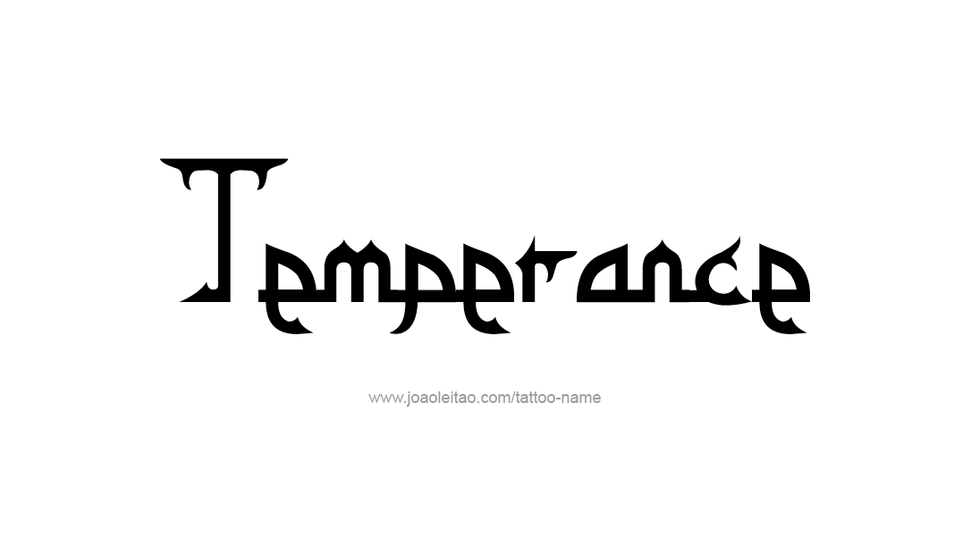 Tattoo Design Name Temperance   