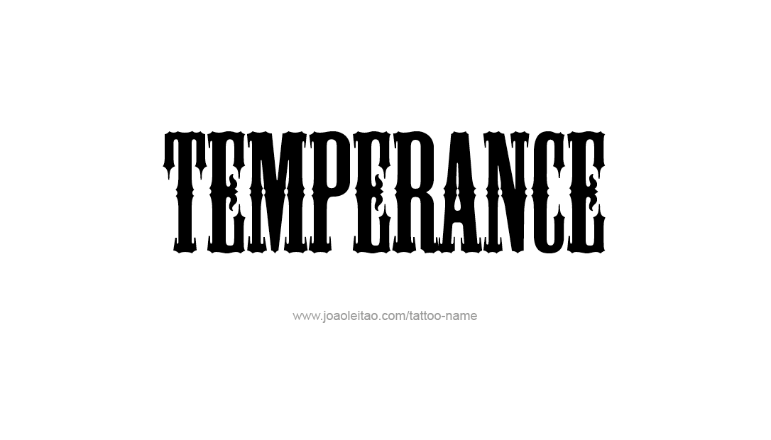 Tattoo Design Name Temperance   